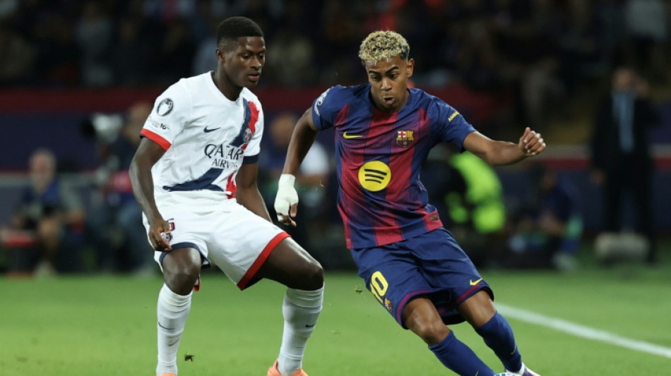 Ligue des champions: Lamine Yamal vs Nuno Mendes, génial duel au coeur de Barça/PSG