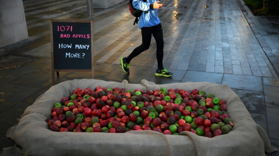 M&aacute;s de mil "manzanas podridas" frente a Scotland Yard para denunciar la violencia de g&eacute;nero entre sus agentes