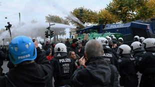 German police fire water cannon during tense 'Gen Z' protests