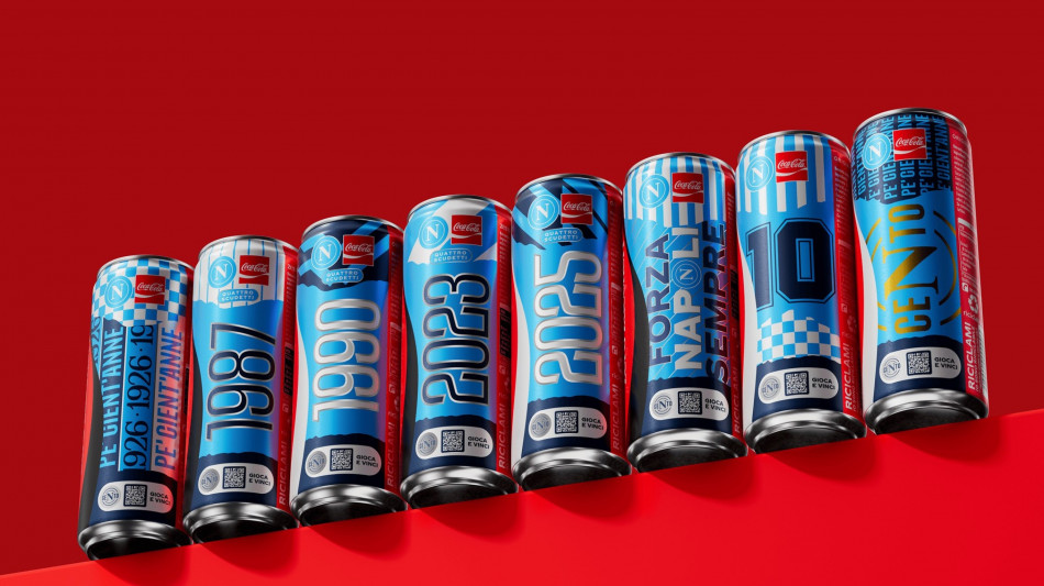 'Napoli limited edition', Coca-Cola celebra 100 anni di passione azzurra
