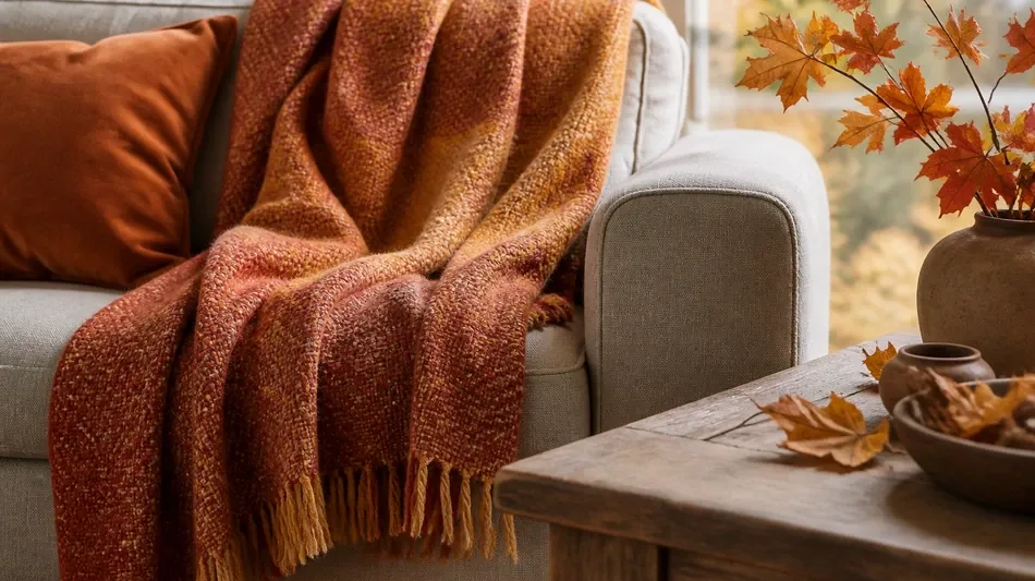 &pound;120 Autumn Throw Discounted to &pound;35 in Seasonal Sale