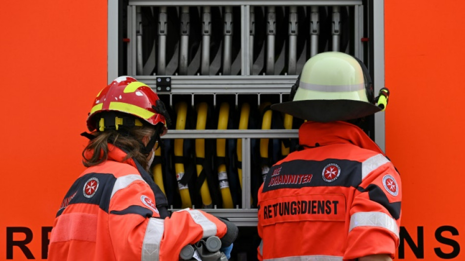 Historische Karlsburg in rheinland-pf&auml;lzischem Bad Ems in Brand geraten
